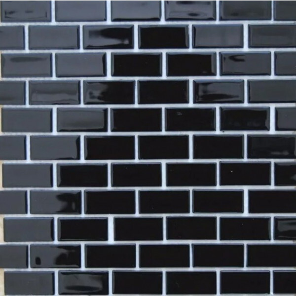 Azulejo Revestimento Cor Preto Black 10x20 Bisotê - Strufaldi