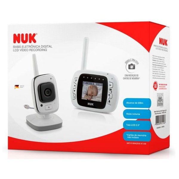 Baba Eletronica Nuk Digital Lcd Video Recording Nuk Pa7861-bv
