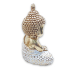Baby Buda Da Sabedoria Buda Repousando Brilhante Gold 9 Cm