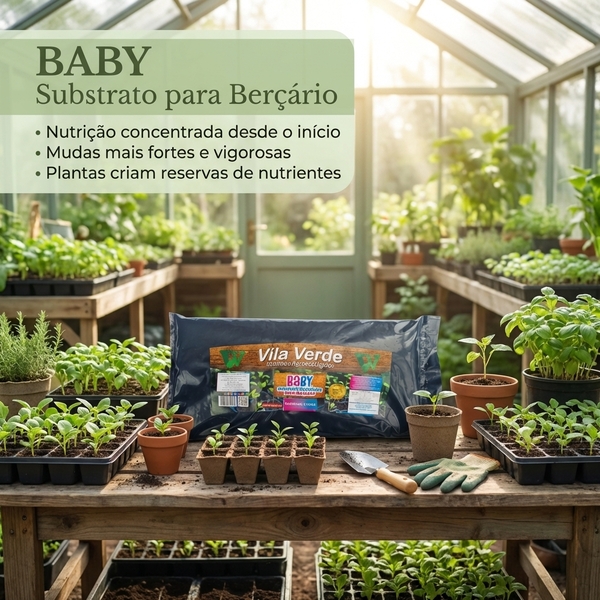 Baby Substrato Orgânico Para Berçário Vila Verde 3 litros