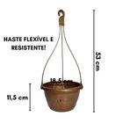 Bacia 19cm Com Haste Para Jardim Suspenso Vaso Anti-dengue -