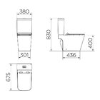 Bacia C/caixa Acoplada + Assento + Acessorios Fixacao Vougan