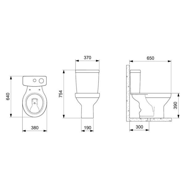 Bacia Com Caixa Acoplada Ecoflush 3/6 Lts Smart Clean Azálea