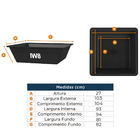 Bacia De Contenção Plástica 27x103x104cm 200 Litros Preto