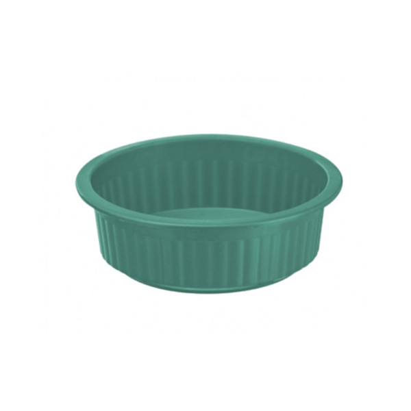 Bacia De Plástico Pequena Redonda Canelada 3,3l Vermelha