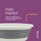 Bacia Dobrável De Plástico 5 Litros - Simplo Branco U