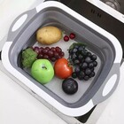 Bacia Escorredor Silicone Retratil 3 Em 1 Bandeja Dobravel Ta