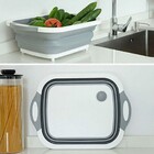 Bacia Escorredor Silicone Retratil 3 Em 1 Bandeja Dobravel Ta