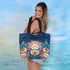 Bag Grande De Piscina E Nescessarie Em Lona Paisley-b4