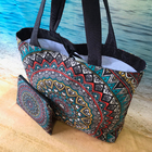 Bag Grande De Praia E Nescessarie Em Lona Mandala -b6