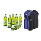 Bag Porta Garrafa Neoprene Preto 6 Garrafas Vinho  Cerveja E