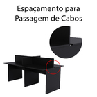 Baia De Trabalho 4 Lugares 180x120cm Preto