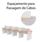 Baia De Trabalho 8 Lugares 360x120cm Legno Salinas Com Branco