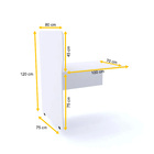 Baia P/ Atendimento Simples Contínua Pandin Maxxi - Branco