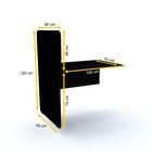 Baia P/ Atendimento Simples Contínua Pandin Maxxi - Preto