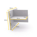 Baia P/ Telemarketing Dupla Contínua Pandin Maxxi - Cinza