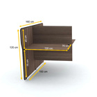 Baia P/ Telemarketing Dupla Contínua Pandin Maxxi - Walnut/pr