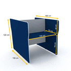 Baia P/ Telemarketing Dupla Inicial Pandin Maxxi - Azul/cinza