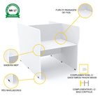 Baia P/ Telemarketing Dupla Inicial Pandin Maxxi - Branco