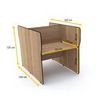 Baia P/ Telemarketing Dupla Inicial Pandin Maxxi - Naturalle/