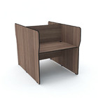 Baia P/ Telemarketing Dupla Inicial Pandin Maxxi - Walnut/pre