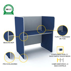 Baia P/ Telemarketing Simples Inicial Pandin Maxxi - Azul/cin