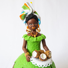 Baiana Com Saia De Coco - Verde