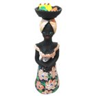 Baianas Cerâmica Alto do Moura Nicinha Otília Preto, Rosa e V