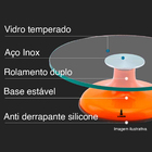 Bailarina Giratória Bolo Torta Vidro Rolamento Duplo Lorben