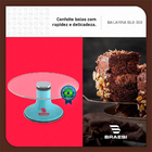 Bailarina Rolamento Duplo Vidro Profissional Giratória Bolo R