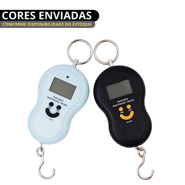 Balança Com Gancho Digital De Mão Até 50kg Portátil