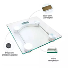 Balança Corporal Digital Banheiro Vidro Temperado Até 180kg