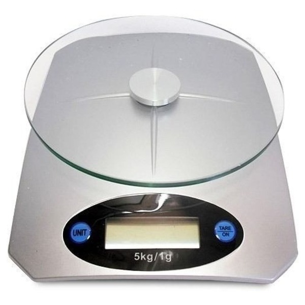 Balança De Cozinha Digital Precisao Prata 5 Kgs Kl