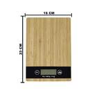 Balança Digital Precisão Cozinha De Madeira Bambu Prática Uso