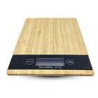 Balança Digital Precisão Cozinha De Madeira Bambu Prática Uso