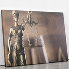 Balança Justiça Deusa Têmis Direito Quadro Canvas 60x40cm