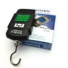 Balança Portátil Digital De Mão 50 Kg Preta