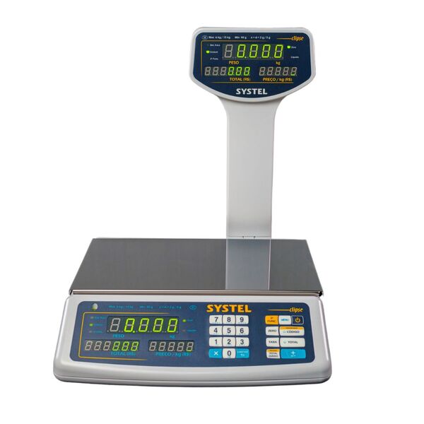 Balança Systel Clipse Torre Branca 15kg - Bateria