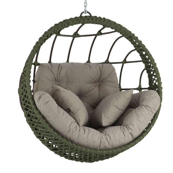 Balanço Corda Náutica Suspenso Em Alumínio Para Jardim Trama