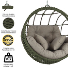 Balanço Corda Náutica Suspenso Em Alumínio Para Jardim Trama