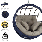 Balanço Corda Náutica Suspenso Em Alumínio Para Jardim Trama