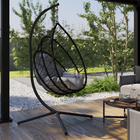 Balanço de Aço Oval 190x100x125m² Cinza Naterial