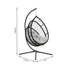 Balanço de Aço Oval 190x100x125m² Cinza Naterial