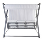 Balano de Jardim em Ao 189x155cm Cinza Odyssea Naterial