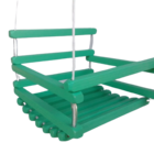 Balanço Gangorra Infantil Madeira 35x35 Verde Suporta 80 Kg