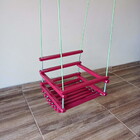 Balanço Gangorra Infantil Madeira 50x40 Rosa Suporta 100kg