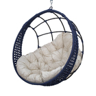 Balanço Ninho Suspenso + Mola E Mosquetão Corda Náutica Azul