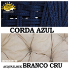 Balanço Ninho Suspenso + Mola E Mosquetão Corda Náutica Azul