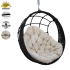 Balanço Ninho Suspenso + Mola E Mosquetão Corda Náutica Preta