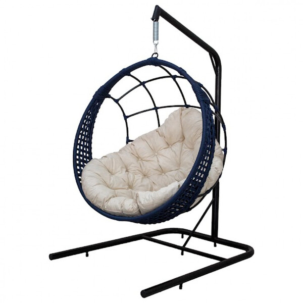 Balanço Ninho Suspenso Em Corda Náutica Almofada Impermeável